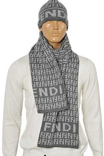 fendi scarf man|Fendi hat and scarf set.